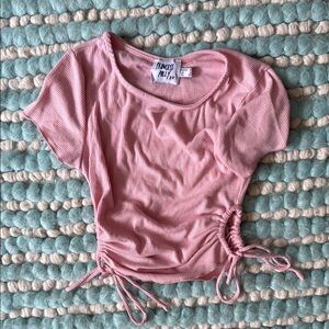 Princess Polly Pink Ruched Short Sleeve Top